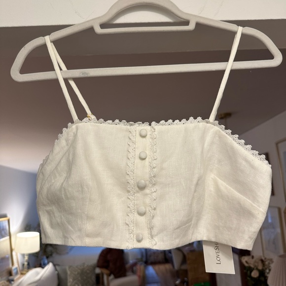LoveShackFancy Emalou Crop Top NTW - Picture 3 of 5